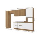 Ver imagem 4 de Cozinha Modulada Celeste Kappesberg 100% Mdf Nogueira/branco 8 Peças