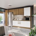 Ver imagem 1 de Cozinha Modulada Celeste Kappesberg 100% Mdf Nogueira/branco 8 Peças