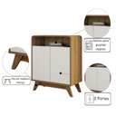 Ver imagem 2 de Aparador Multiuso Nature com 2 Portas para Sala