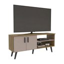 Ver imagem 5 de Rack para TV até 50 Polegadas com 2 Portas Retrô 121,2cm Multimóveis CR45366 Mel/Arenas