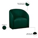 Ver imagem 5 de Poltrona Sala de Estar Decorativa Lara Bouclê Verde - Vallisa Decor