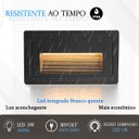 Ver imagem 4 de 4 Balizador Escada Externo Embutir Led Preto Retangular Lup52