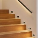 Ver imagem 5 de 4 Balizador Escada Externo Embutir Led Preto Retangular Lup52