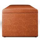 Ver imagem 7 de Calçadeira Recamier Baú para Cama de Casal King Dália 195x50 Cm W01 Couríssimo Camel - Lyam Lyam Dec