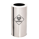 Ver imagem 7 de Lixeira Coleta Seletiva Aro 100l de Aço Inox - Azul