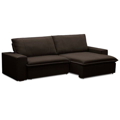 Sofá Retrátil Reclinável para Sala 3 Lugares 230cm Varsov F04 Veludo Marrom Escuro - Lyam Decor