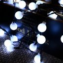 Ver imagem 3 de Grinalda Cordão Luzes Solares Jardim Bolas Branca 20 Leds