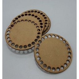 Kit 150 Bases Redonda 10 Cm Mdf Cru para Cesto Crochê Fio de Malha - 3