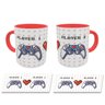 Caneca Casal Controle Player 1 e 2 Presente Namorados Geek - 1
