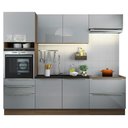 Ver imagem 3 de Armário de Cozinha Completa 260cm Rustic/Cinza Lux Madesa 01