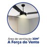 Ventilador de Teto Valen com Led Branco Quente Motor Grande Potente - 4
