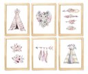 Ver imagem 1 de Kit Quadro Cabana Flores Decorativo Quarto Criança Bebê Enxoval Bebê