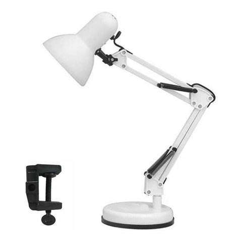 Luminaria pixar Mesa garra Articulada Escritorio regulavel 2 em 1 Leitura Base metal Articulavel