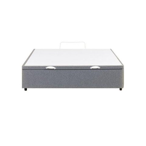 Cama Box Baú Viuvo Suede (1.28x188) - Cinzachumbo