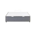 Ver imagem 1 de Cama Box Baú Viuvo Suede (1.28x188) - Cinzachumbo