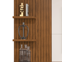 Ver imagem 3 de Painel Tv Sala até 60 Polegadas Ripado Freijó/off White Bento - Dj