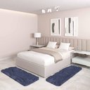 Ver imagem 1 de Jogo Tapete Passadeira Quarto 2 Uni 50 X 140 Cm Cinza