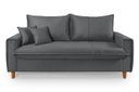 Ver imagem 4 de Sofa Living com Bau Multiuso 3 Lugares Suede Pes em Madeira: Cinza