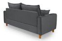 Ver imagem 5 de Sofa Living com Bau Multiuso 3 Lugares Suede Pes em Madeira: Cinza