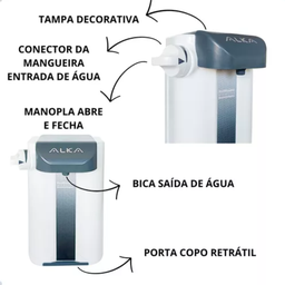 Purificador Alcalino + Adaptador Filtro Água Inmetro Ulfer - 6