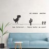 Adesivo Decorativo Frase Dinossauro Google-Medio 75x34cm - 1