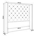 Ver imagem 2 de Cabeceira Decorativa King Size 2,19M Loewe Suede Azul Marinho - Gran Belo