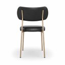 Ver imagem 6 de Kit 6 Cadeiras Sala de Jantar Lisa Pés Champanhe PU Preto m² - Monari Design