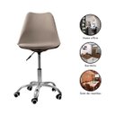 Ver imagem 3 de Kit 2 Cadeiras Office com Rodizio Giratória Saarinen - Bege + E-book