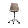 Kit 2 Cadeiras Office com Rodizio Giratória Saarinen - Bege - 5