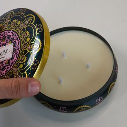 Vela Aromática Premium Lata Preta Mandala - Escolha o Aroma - 6