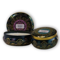 Vela Aromática Premium Lata Preta Mandala - Escolha o Aroma - 5