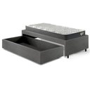 Ver imagem 7 de Base Box Cama Solteirão Sapateira Courino Linho Cinza e Colchão Adapto Ecoflex 96x203