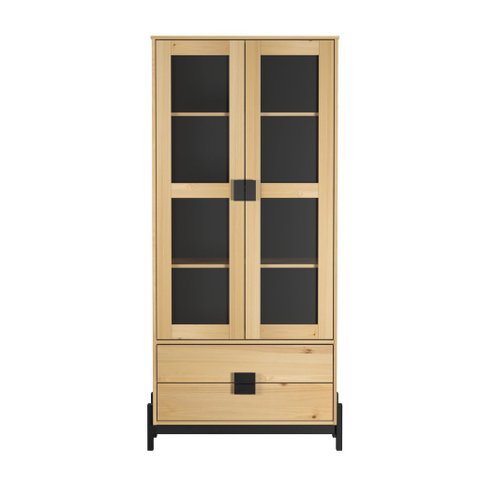 Prateleira Biblioteca Madeira 02 Portas 02 Gavetas | Alla