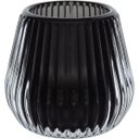 Ver imagem 1 de Castiçal Decorativo de Vidro Fumê 6x7x7cm Porta Vela Mesa Jantar Decoração Sala