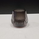 Ver imagem 7 de Castiçal Decorativo de Vidro Fumê 6x7x7cm Porta Vela Mesa Jantar Decoração Sala