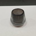 Ver imagem 3 de Castiçal Decorativo de Vidro Fumê 6x7x7cm Porta Vela Mesa Jantar Decoração Sala