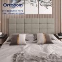 Ver imagem 3 de Cabeceira Painel Bia Estofada Casal Bege Suede 1,40m - Pc Móveis