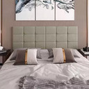 Ver imagem 1 de Cabeceira Painel Bia Estofada Casal Bege Suede 1,40m - Pc Móveis