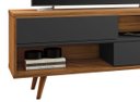 Ver imagem 3 de Rack Bancada NT 1180 Freijó com Preto - Notável