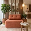 Ver imagem 1 de Sofá Modular Cielo 100cm Recepção Loja Sala de Estar Bouclê Terracota - Montanari'S Decor