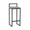 Ver imagem 3 de Kit 3 Banquetas Altas Industriais em Aço Dori Preto Assento Suede Bege