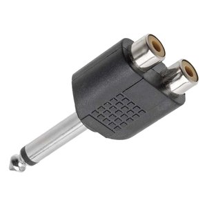 Adaptador Femea Rca Dupla para Plug P10 Mono