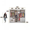 Ver imagem 4 de Guarda Roupa Casal com Espelho 3 Portas 8 Gavetas - Sollo-branco - Móveis Novo Horizonte