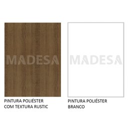 Guarda-roupa Solteiro Madesa Denver 2 Portas de Correr com Pés - Rustic/branco - 8