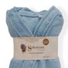 Roupão Microfibra Sofisticata Premium Azul Tamanho M. - 2