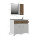 Ver imagem 3 de Conjunto para Banheiro Samba 55 Branco/Noce