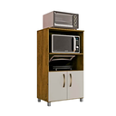 Ver imagem 2 de Balcão Cozinha para Forno Elétrico/microondas Multiuso 2 Portas e 4 Pés