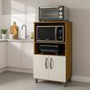 Ver imagem 1 de Balcão Cozinha para Forno Elétrico/microondas Multiuso 2 Portas e 4 Pés
