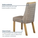 Ver imagem 7 de Kit de 8 Cadeiras para Sala de Jantar Luna Bege/Cinamomo/Veludo Palha