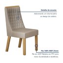 Ver mais imagens de Kit de 8 Cadeiras para Sala de Jantar Luna Bege/Cinamomo/Veludo Palha